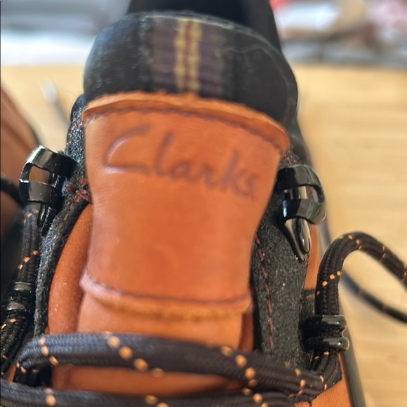 Clarks Brown and Black Athletic Shoes with Sturdy Rubber Sole - Picture 3 of 10